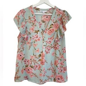 DR2 V Neck Floral Blouse